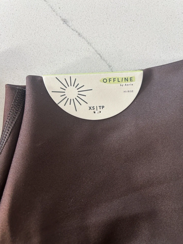 Aerie Offline 光面打底裤女孩 XS 码 — 第 3/4 张图片