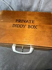 vintage /Antique wooden "Diddy Box" locking mechanism With Key and a handle.