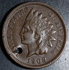 1908-S INDIAN HEAD CENT - With LIBERTY & DIAMONDS - XF EF Details