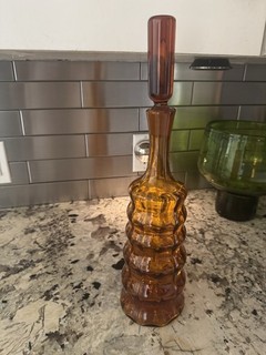Blenko 658S Decanter in Honey w Stopper