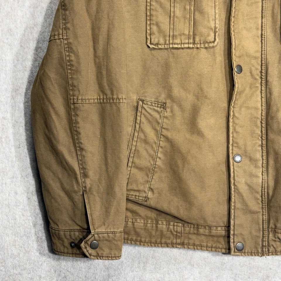 Chaqueta forrada de abrigo Levi’s Chore para hombre talla grande chaqueta de campo militar marrón/bronceado Foto 2 de 4