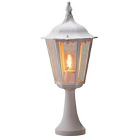 Sockelleuchte Firenze, E27 Max. 100W, Weiß, Aluminium / Klarglas