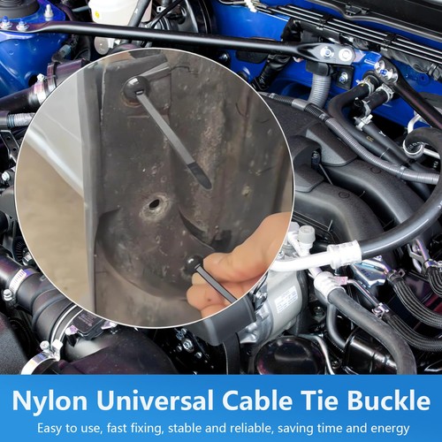 100PCS Nylon Universal Cable Tie Buckle for Car, Automotive Zipper Clips, Hea... - Picture 4 of 7