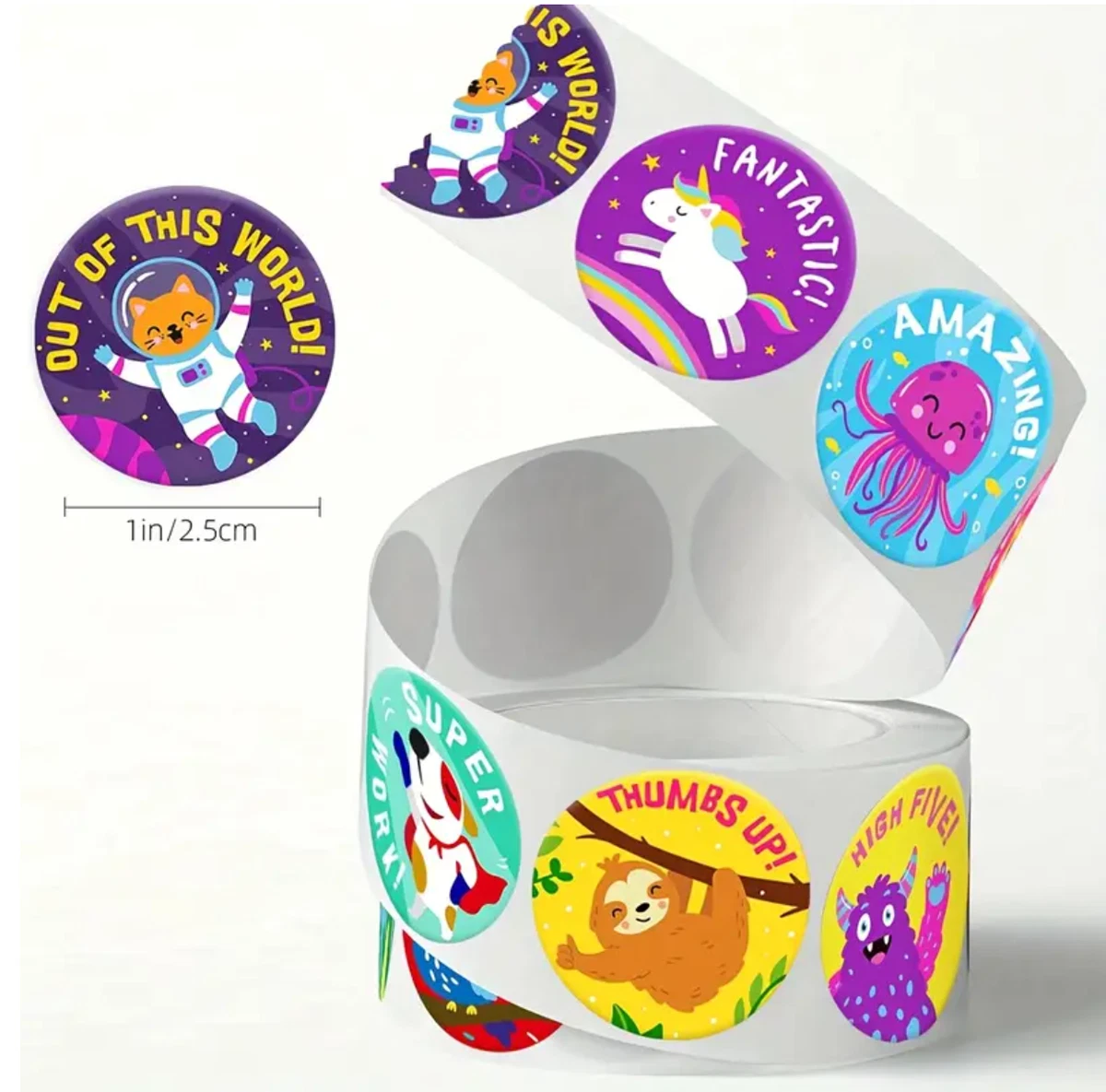 Positive Reward Stickers 2.5cm 50/100pc Teacher Classroom Encouragement Award