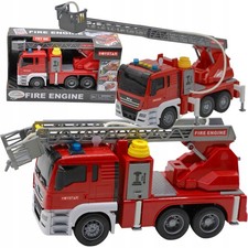 Large Fire Engine Toy - Water Spray, Moving Ladder, Lights & Sounds