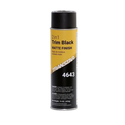 Transtar 4643 2 in 1 Trim Black Matte Finish 20 oz Aerosol - FREE SHIPPING!