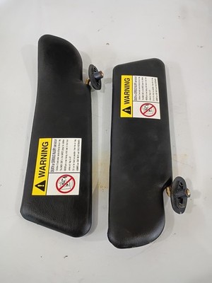 1999-2005 Mazda Miata MX5 Oem Black Driver And Passenger Sun Visor Set NB 99-05