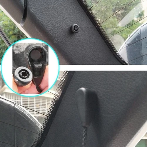 FIT SMART 2PCS BLACK BOOT TRUNK PARCEL SHELF STRAP CLIPS