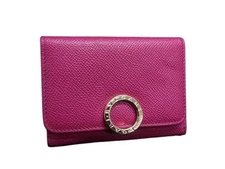BVLGARI Bvlgari Business Card Case with Logo Clip 282477 Pink Spinel Leather