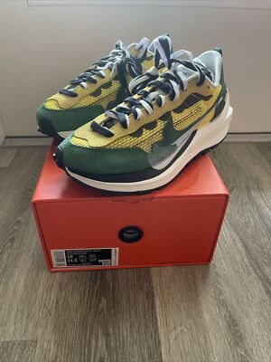 nike vapor waffle sacai tour yellow stadium green