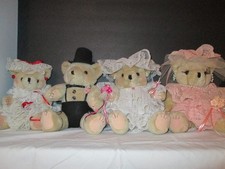The Wedding Party - Four 4 Decorative Teddy Bears