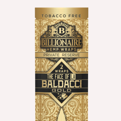 Billionaire Wraps - Baldacci Gold Fruit Rolling Paper - 2 Wraps (Tracking)
