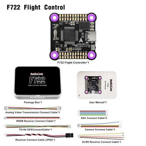 Radiolink F722 Flight Control 128MB Black Box 55A ESC For Flying-wing Helicopter - Picture 20 of 21