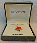 Brand New Truly Crystal Colorful Leaf 18' Necklace