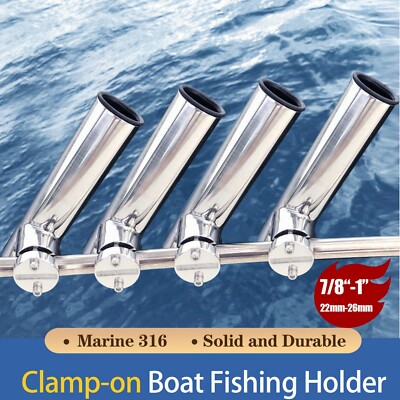 4X 316 Stainless Steel Boat Fishing Rod Holder 7/8