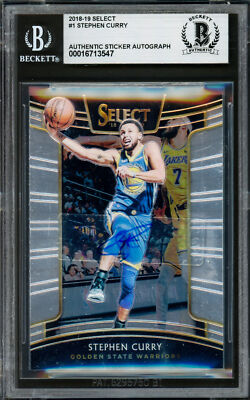 シングルカード SELECT Few Signatures Stephen Curry STEPHEN CURRY AUTOGRAPHED SIGNED 2018-19 SELECT CARD #1