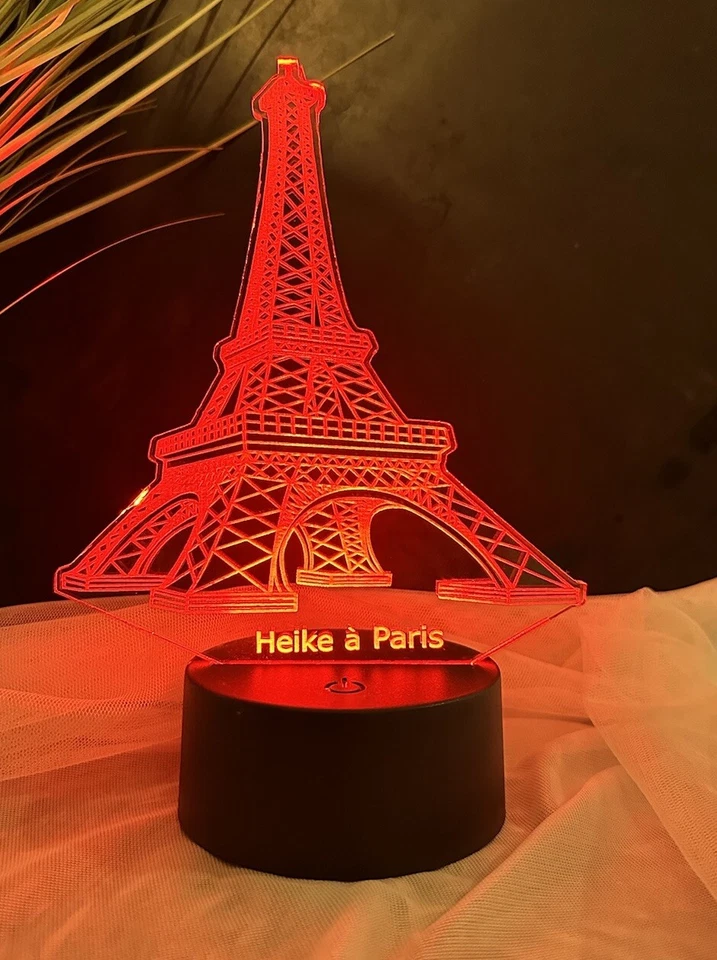 Personalisierte Acryl LDE Lichtlampe Eiffelturm Paris - Bild 2 von 4
