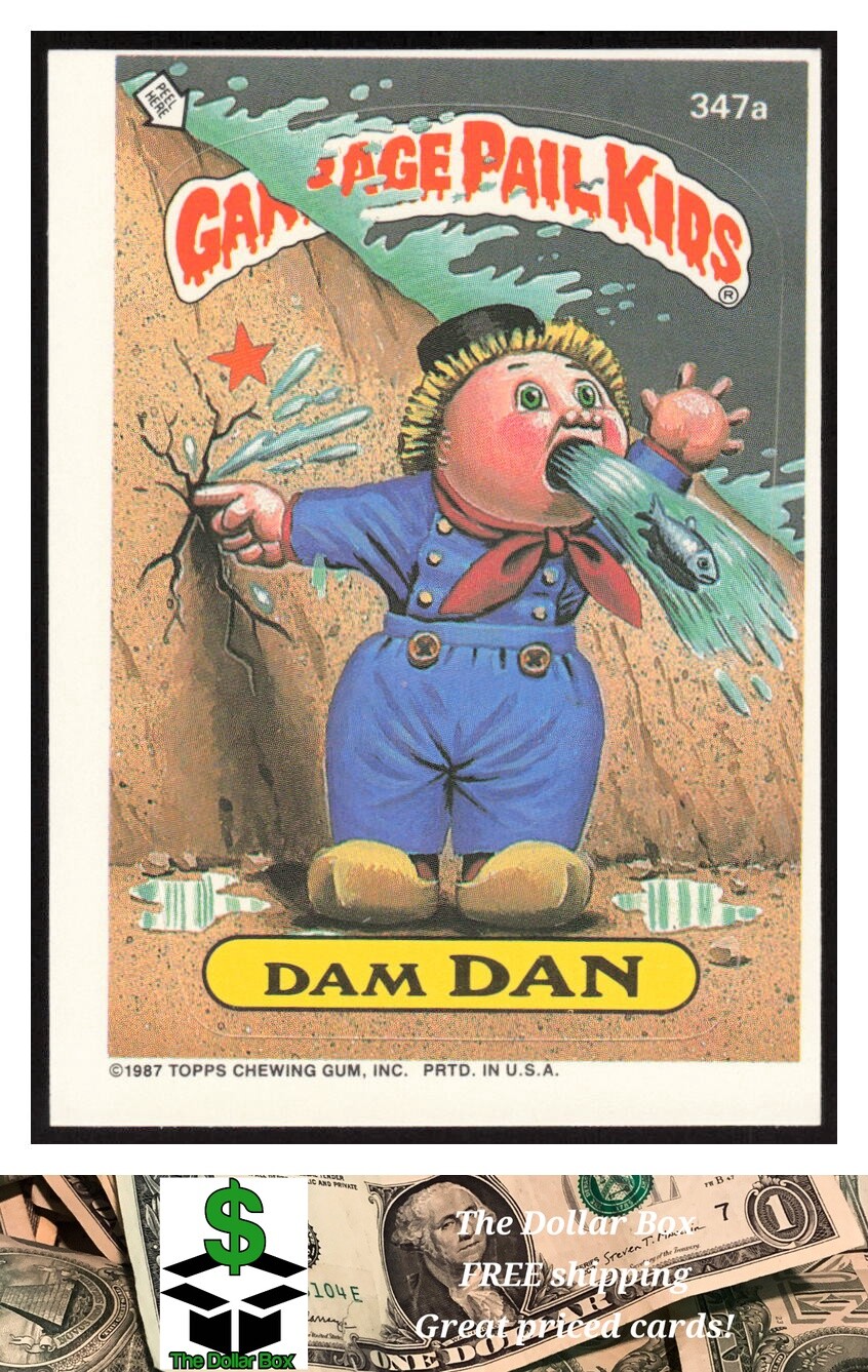 1987 Topps Garbage Pail Kids Series 9 #347a Dam Dan -