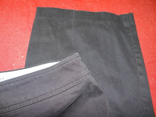 SZ 8 KHAKI PANTS BLACK TOMMY HILFIGER WOMENS STRETCH 1-POCKET EUC - Picture 2 of 7