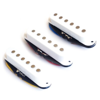 Single Coil Strat Tonabnehmer für Stratocaster Gitarren - Guitar Anatomy - Weiß (SET)