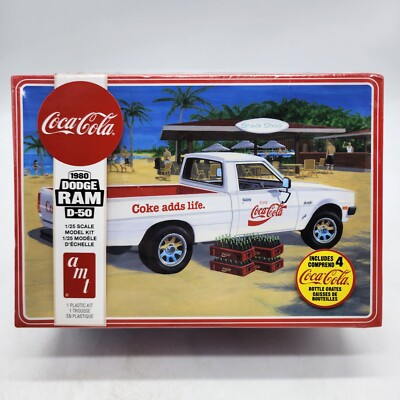 AMT 1980 Dodge Ram D50 Red & White Coca-Cola 1:25 Scale Model Kit