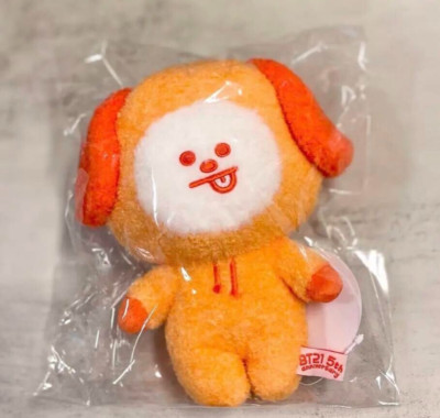 BT21 5th Anniversary Rainbow Color Plush Doll Orange Chimmy Jimin LINE FRIENDS