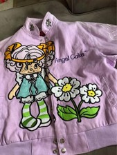 Vintage Lavendar Strawberry Shortcake Angel Cake Bomber Jacket