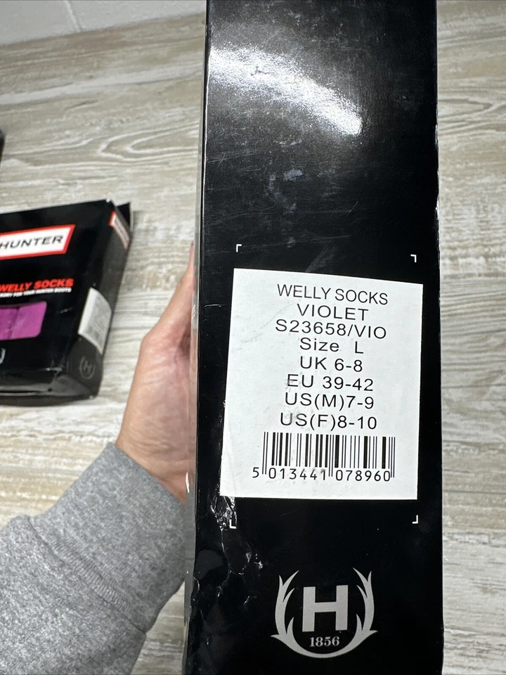 Calcetines Hunter Fleece Welly: Violeta Talla 7-9 EE. UU.) 3a-43 (UE) Nuevos Foto 4 de 4
