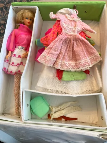 Twist And Turn Barbie. Great Condition With A Vintage Wardrobe And Case.