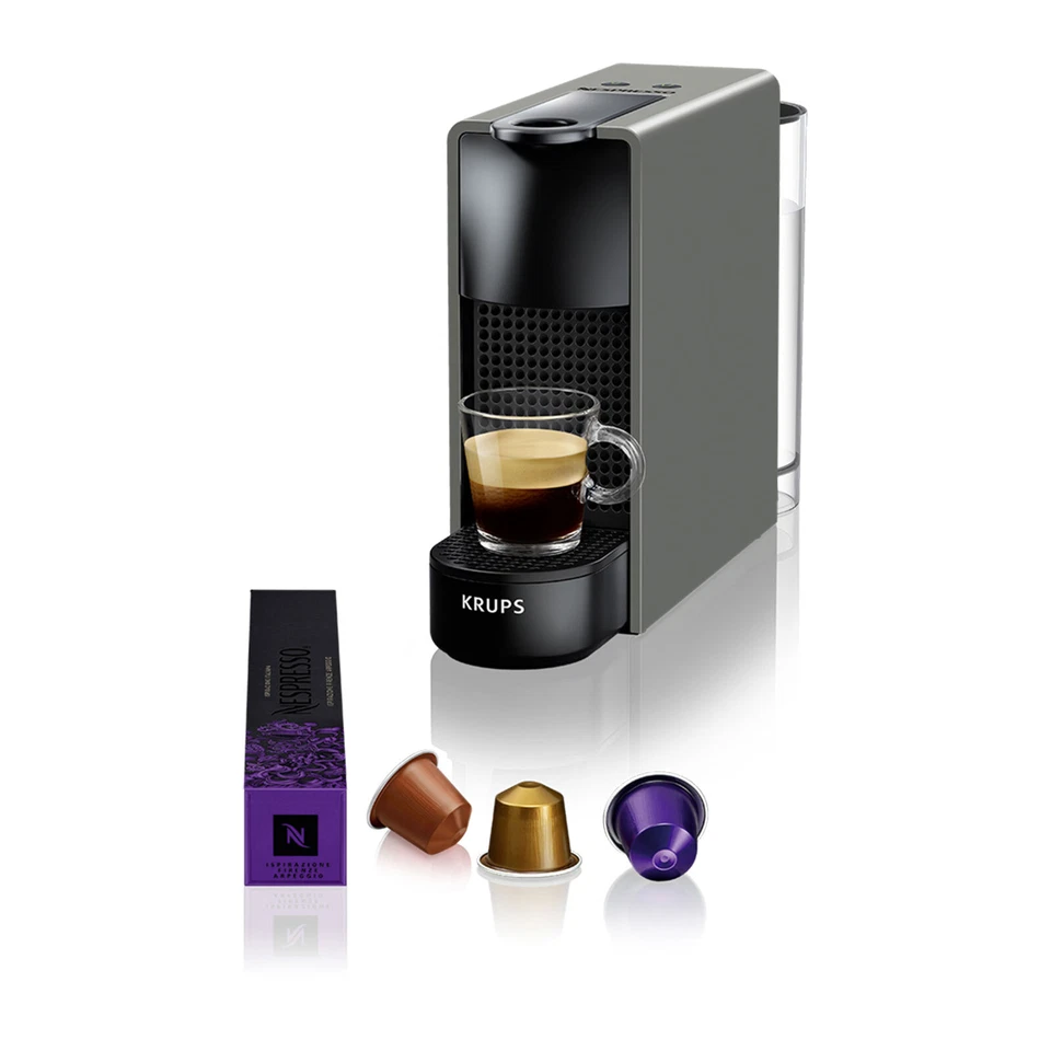Krups XN110B Essenza Mini Nespresso Kaffeemaschine Kapselautomat Grau - Bild 2 von 4