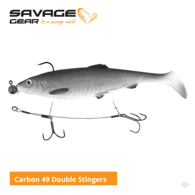 Savage Gear Carbon 49 Doppelstingers - Hecht Zander Bass Predator Köder Angeln