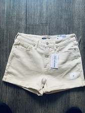 Old Navy O.G. Short High Rise tan Jean Shorts Cuffed Size 8 NWT