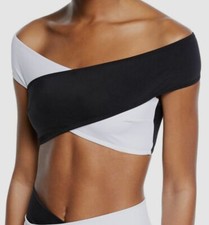  175 OYE Women's Lucette Black Lucette Off-The-Shoulder Bikini Top Swimwear Sz M