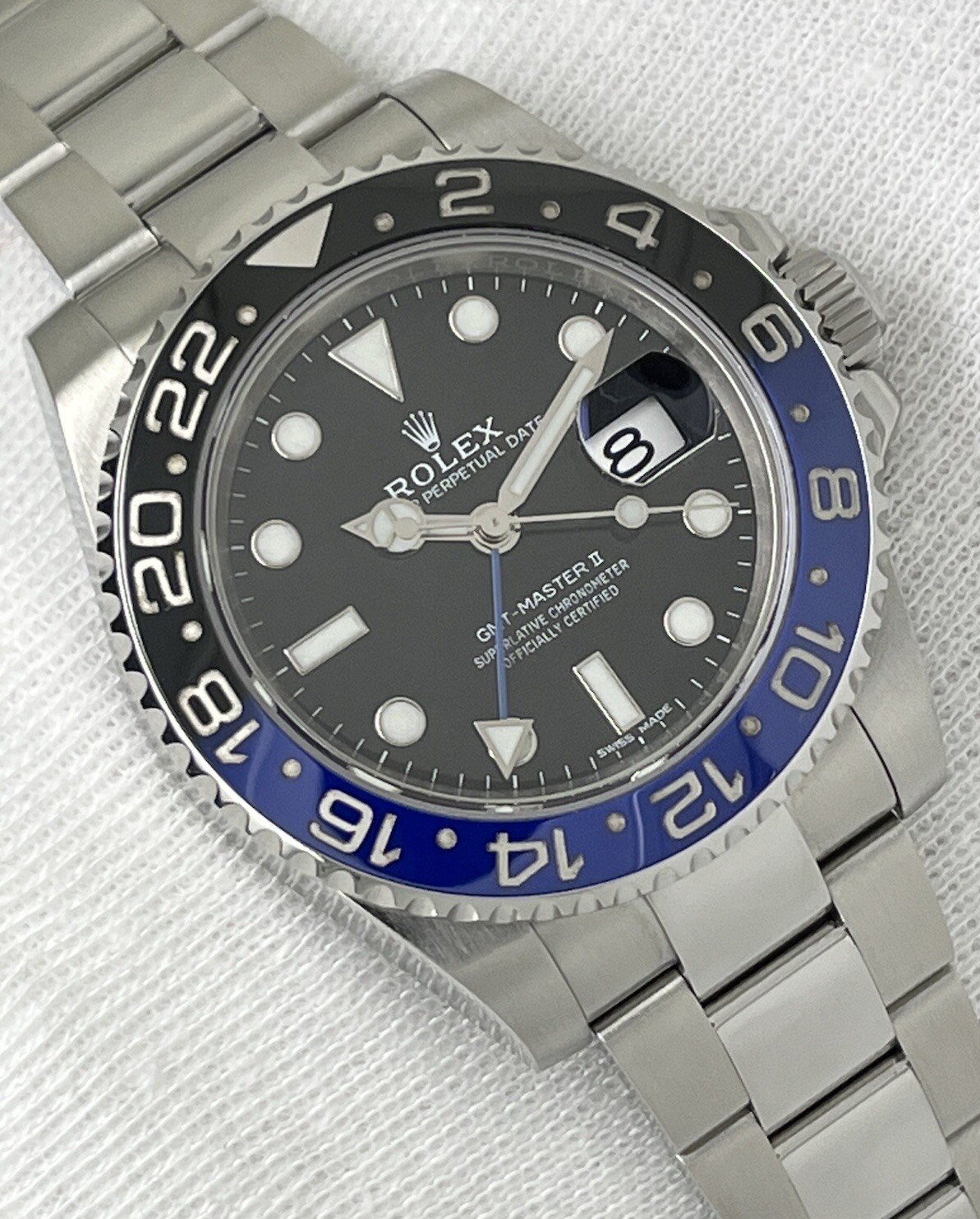 Rolex GMT Master II Watch Batman Auto Steel Gents 41mm Full Set 116710BLNR