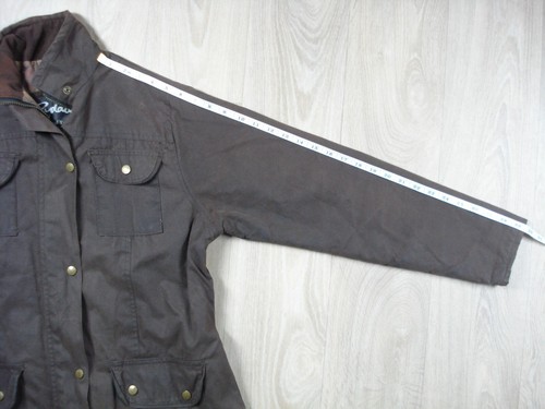 Rydale Jacket Woman UK 16 Waxed Coat Brown Hiking Biker Style Cotton Wool Padded - Picture 18 of 23