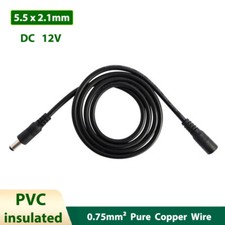 DC Power Supply Extension Cable 12V 10A Male to Female Lead Wire 0.75mm  18AWG