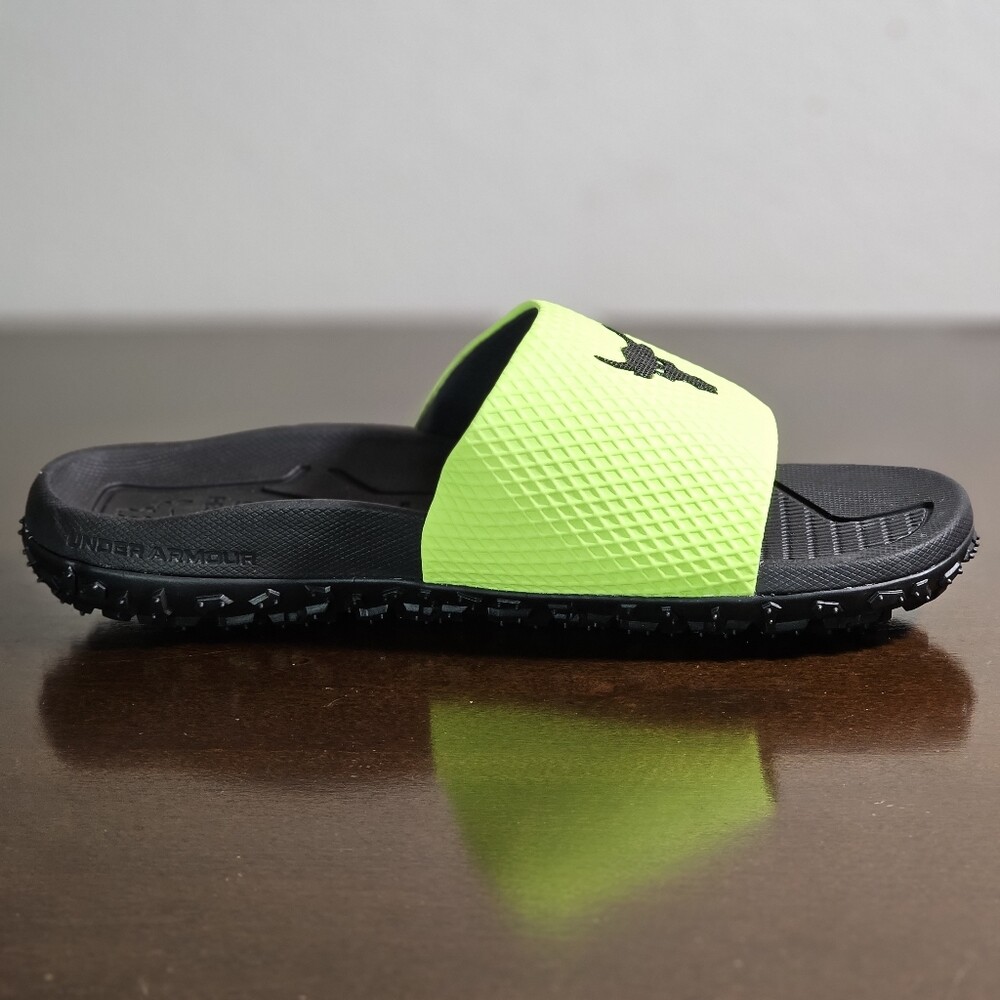 Under Armour UA Project Rock Slides 2.0 Volt Green Black  display picture 1