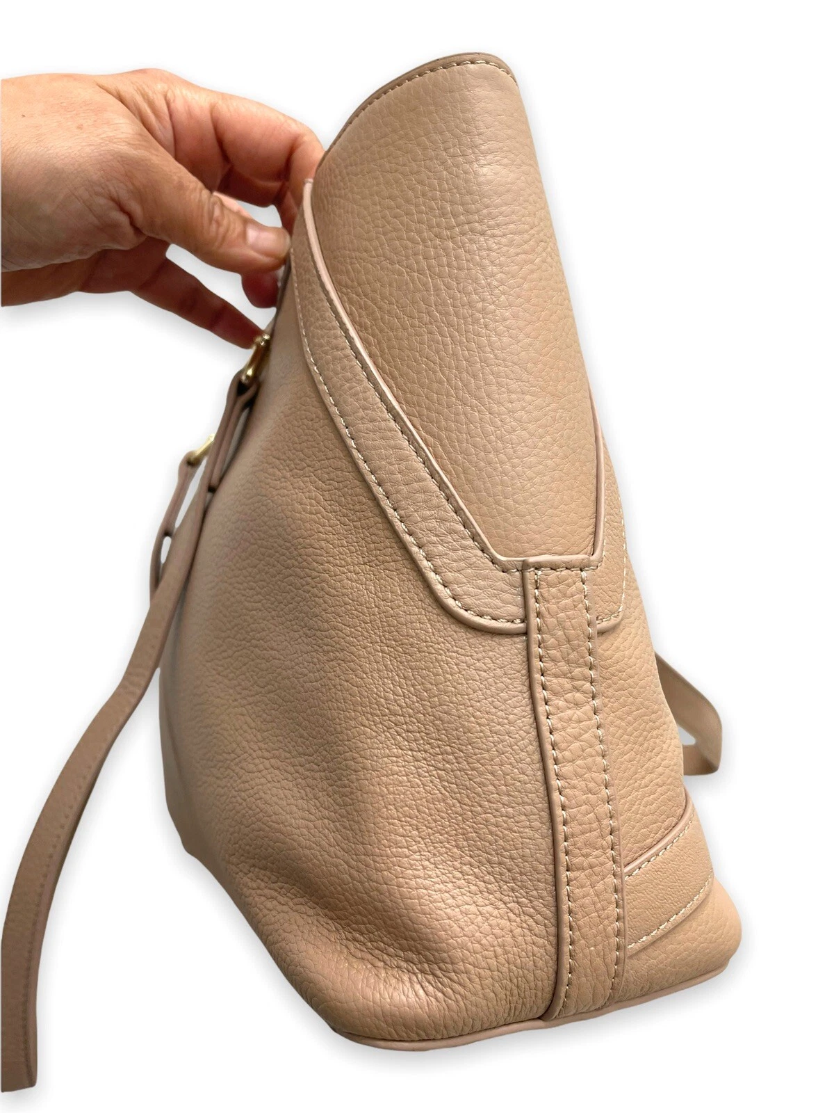 BORSA BORSA BORSA BORSA A MANO NUOVA CON ETICHETTE LOVE MOSCHINO GRAIN NATURALE (CIOTTOLO) TALPA TAN PELLE!
