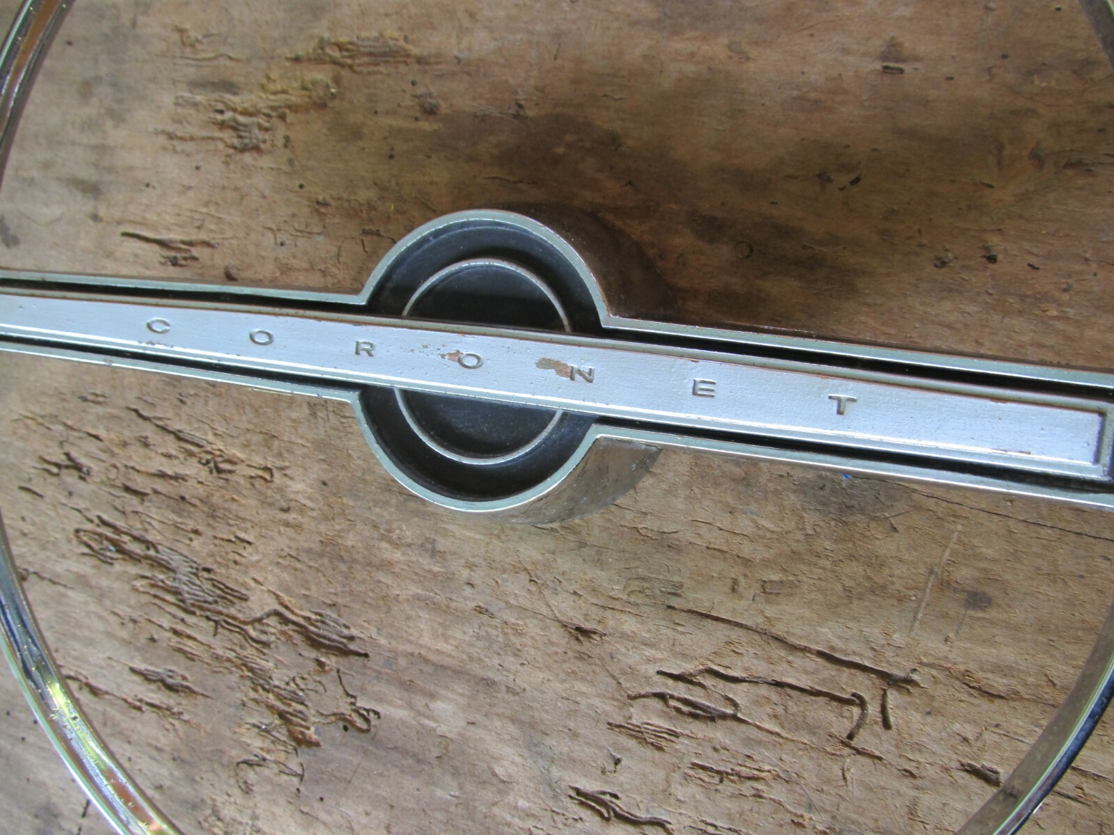 65 1965 Dodge 440 Steering Wheel Chrome Center Horn Ring Mopar