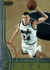1996-97 BOWMAN'S BEST ROOKIE CARD BRIAN EVANS #R19 - NEW & PERFECT. rookie card picture