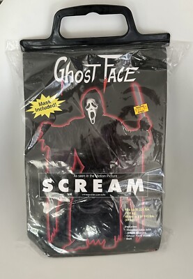 Vintage 1997 Easter Unlimited Fun World SCREAM Ghost Face Mask & Costume NOS