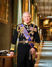 KING CHARLES III 2024 PORTRAIT GLOSSY POSTER