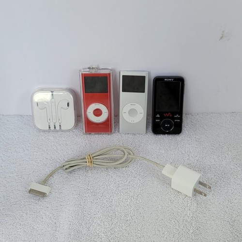2 APPLE iPod NANO 2nd GENERATION (4 GB) A1199 TESTED & WORK- 1 SONY - UNTESTED - Picture 1 of 22