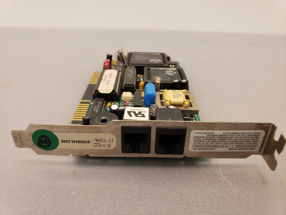 Vintage Zoom VFPV32BIS Internal 8-BIT ISA 14.4 Fax Modem Rockwell - Image 2 of 3