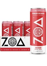 ZOA Energy Drink, Strawberry Watermelon, Zero Sugar, 12 Fl Oz (Pack of 12)