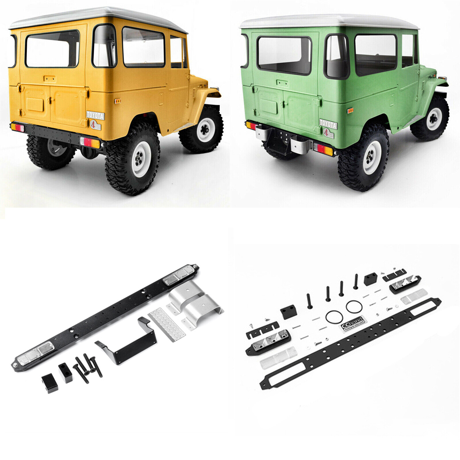 Model Metal Rear Bumper Pedal Replace for RC4WD 1/10 Gelande II Cruiser/FJ40 G2