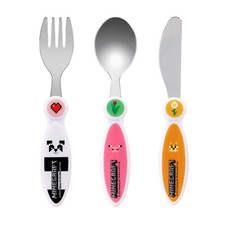 Minecraft Children's Kids 3pcs Cutlery Set, Knife/Fork/Spoon
