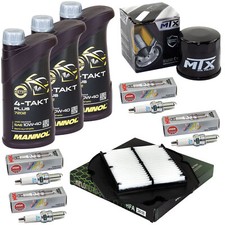 Wartung Set für Suzuki SFV 650 Gladius 09-16 Öl 3L Luftfilter Ölfilter Zündkerze