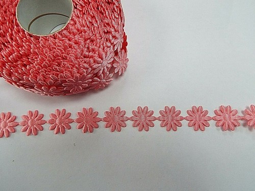 1 m- Daisy1 Flower Motif Applique,Trimmings,Wedding Satin Lace Ribbon- W- 2 cm - Picture 17 of 35