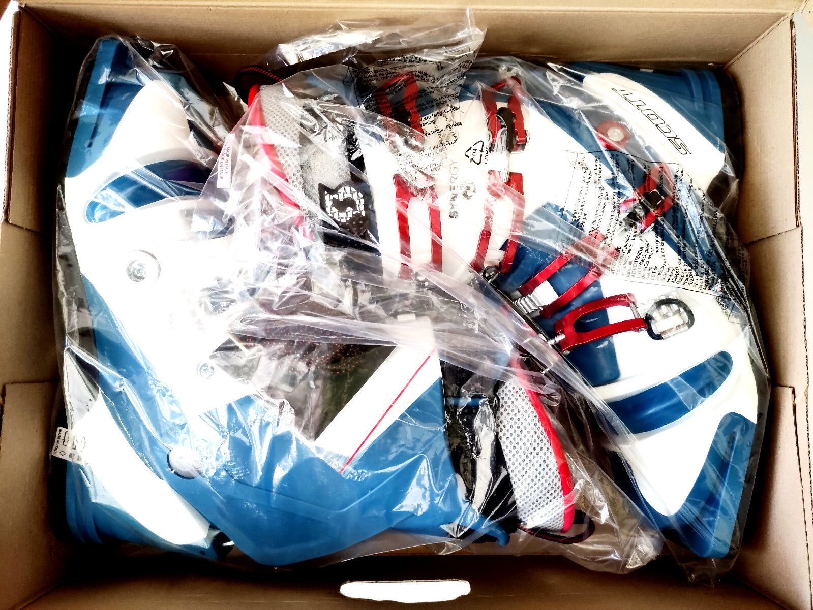 NEW in BOX Scott Synergy 75 mm Telemark Boots 30.0 White/Blue eBay